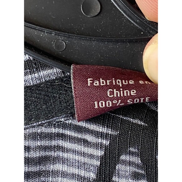 Tommy BahamaBlack and Gray Flora Striped Silk Floral Design 2XL - Picture 12 of 13